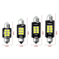 Lampe LED Festoon C5W 3030 6SMD double extrémité 12V 6000K blanche étanche pour intérieur de voiture, plafonnier de lecture 3W 360lm à économie d'énergie