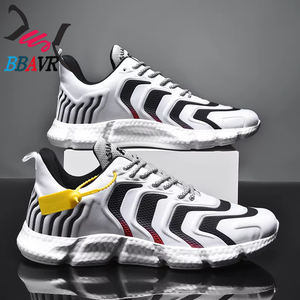 Chaussures de sport pour hommes en vente chaude, baskets de course décontractées tendance pour l'extérieur, noires - Product Image 5