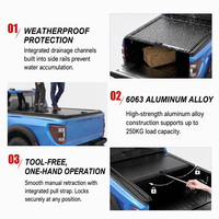 Cubierta Rígida Retráctil de Aluminio Zolionwil para Caja de Camioneta GMC Canyon Chevy Silverado 1500 Trailboss LT 2016-2024 2026 de 8 pies