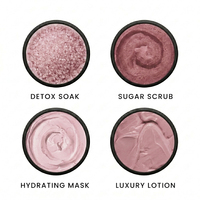 Kit de soin des pieds à la vanille et à la prune, kit de spa pour pédicure, kit de bain détoxifiant, 4 étapes, manucure et pédicure de luxe, entièrement personnalisable, service tout-en-un