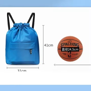 Custom Logo Print Portable Oxford Cloth Drawstring Pack Fashion Zipper Waterproof <b>for</b> Fitness Training Leisure Travel Travel - Product Image 3