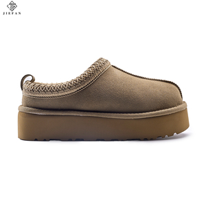 Women's Custom Logo Tasman Winter <strong>Wool</strong> Sheepskin <strong>Slippers</strong> Anti-Slippery Original Animal Fur Warm Soft Suede Spring Slip-On <strong>Boots</strong> - Product Image 4