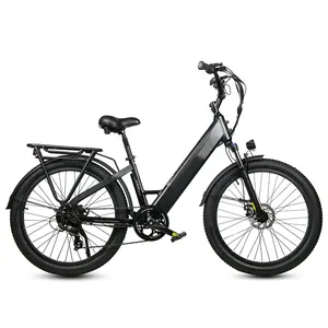 750瓦电动城市自行车26英寸48v 15ah双座Ebike 80千米系列女士踏步电动自行车