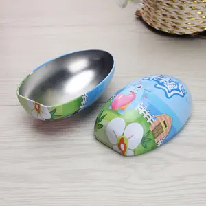 Egg Shaped Tin Box For Candy