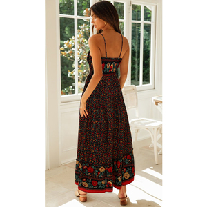 Nuovi abiti estivi da <span class=keywords><strong>donna</strong></span> con scollo a V abiti floreali da ragazza in stile europeo e americano - Product Image 6