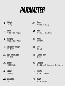 Freins hydrauliques EU Vélo électrique Shengmilo S900 250w Vélo électrique adulte 60V 30ah Vélo de montagne électrique E Bike - Product Image 6