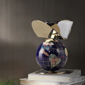 Cute Office Furnishings Study Resin Globe Creative Decorations Home Living Room Partition Cabinet Desktop Ornaments