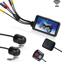 Caméra de tableau de bord pour moto 3 "1080p hd Casque Moto Vélo Moto WiFi Double Caméra Dvr Vision Nocturne Étanche Enregistreur de Conduite