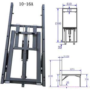 Multi Function Furniture Hardware Fitting Transformer Convertible Table Wall Mounted Dining Folding Table Mechanism