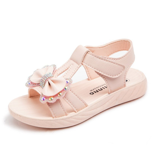 Sandalias de Moda para Niñas, Estilo Popular, Zapatos Romanos para Niñas Pequeñas, Sandalias de Princesa con Suela Suave, Sandalias de Goma para Niñas Grandes de Verano - Product Image 1