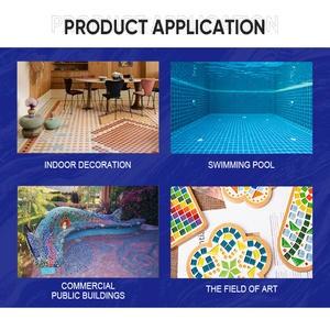 Vuông màu xanh lá cây Gạch Mosaic gốm phong cách hiện đại băng craked mô hình tráng men Nội Thất Tường phòng tắm hồ bơi và gạch nhà bếp - Product Image 5