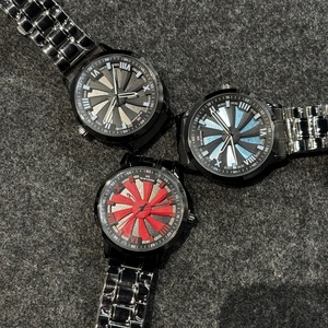 Reloj de Cuarzo para Hombre, Diseño Clásico con Molino de Viento Rojo Giratorio, Tendencia 2026, de Alta Gama, con Esfera Digital Romana - Product Image 5