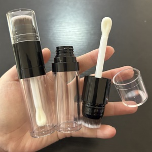 ISMAN Luxe Tube Correcteur Transparent Double Embout 15ml avec Grande Brosse, Flacon Brillant à Lèvres, Boîtier de Fard à Joues Rond, Marque <span class=keywords><strong>Privée</strong></span> Professionnel - Product Image 1