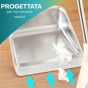 Paletta per Rifiuti in Metallo Zincato 86Cm con Manico Ergonomico e Gancio per Appendere - Product Image 5