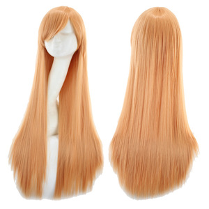 Perruque de cosplay longue de 70 cm, lisse et soyeuse, pour femmes, pour les fêtes, en fibre synthétique résistante à haute température - Product Image 3