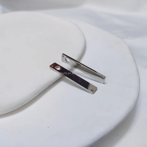 เครื่องประดับแท็กสี่เหลี่ยมแท่งแนวนอนพร้อมกลวงหัวใจสแตนเลส40*7มม. สำหรับสร้อยคอส่วนตัวสร้อยข้อมือแกะสลักเลเซอร์ - Product Image 3