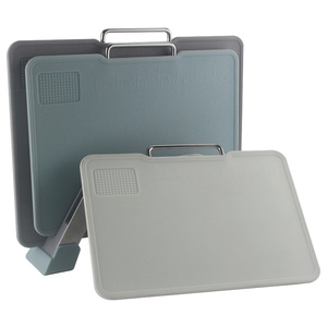 Thiết lập của 3 tre thớt với cứng dễ dàng grip xử lý chỉ số nhựa với nước trái cây rãnh và chủ - Product Image 6