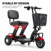 Tricycle électrique pliable 600W avec moteur sans balais, batterie au lithium, mini-tricycle électrique pour personnes âgées, adultes et personnes handicapées
