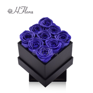 HFlora - Rosas <span class=keywords><strong>Preservadas</strong></span> Cuadradas de Tacto Real, 9 Piezas, Conservación en Glicerina, Larga Duración (3-5 Años), para el Día de la Madre, Venta al por Mayor - Product Image 2