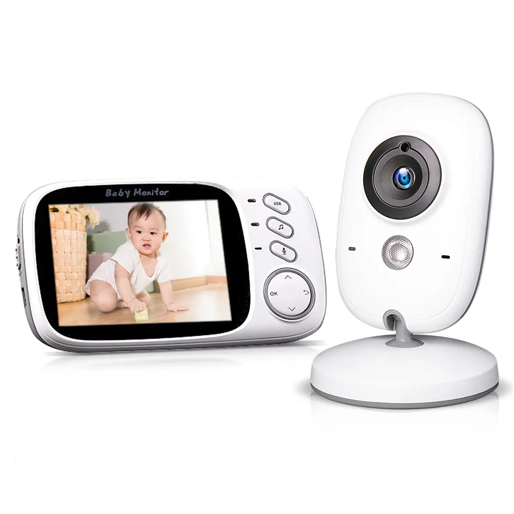 Moniteur vidéo pour bébé VB603 Caméras de surveillance vidéo à vision nocturne audio bidirectionnelle 2.4G avec écran d'affichage de la température