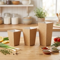 Caja Plegable de Papel Kraft para Fideos Instantáneos, Reciclable, Desechable, Personalizada, con Revestimiento PE, para Arroz Frito y Pasta