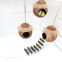 Vogelopvang Nest Papegaai Nest Raam Vogelhuisje Handgemaakt Hangend Vogelhuisje Warm Stro Benodigdheden Zwaluw Vogelnest