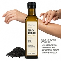 Huile de Nigelle Noire ETRUN ALISA, Marque Privée, Pressée à Froid, Vierge et Certifiée, Qualité Alimentaire