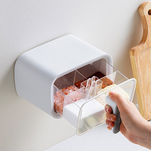 Spice Storage Box Wall Mounted Airtight Moisture Proof Multi Compartment Condiment Container For Kitchen Use Size M - Product Image 3