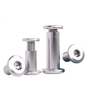 Vis de connexion pour meubles en acier inoxydable métrique de haute qualité M4 M6 M8 M12 à <span class=keywords><strong>tête</strong></span> cylindrique <span class=keywords><strong>avec</strong></span> embase hexagonale et <span class=keywords><strong>écrou</strong></span> à manchon - Product Image 3