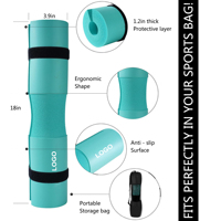 Ensemble de coussinets de protection pour haltères en mousse/polyester écologique personnalisés avec sangles de levage et de cheville pour la protection sportive en entraînement, couleur menthe