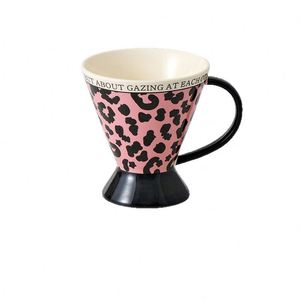 <b>Light</b> Luxury Advanced Sense Mug Afternoon Tea Ceramic Water Cup Niche Leopard Print Coffee Cup Festival Gift Lady Cup - Product Image 4