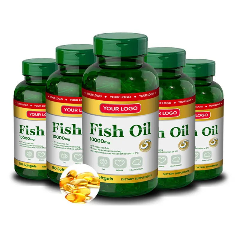 OEM de etiqueta privada omega 3 aceite de pescado 250 softgel alto concentrado 1000mg