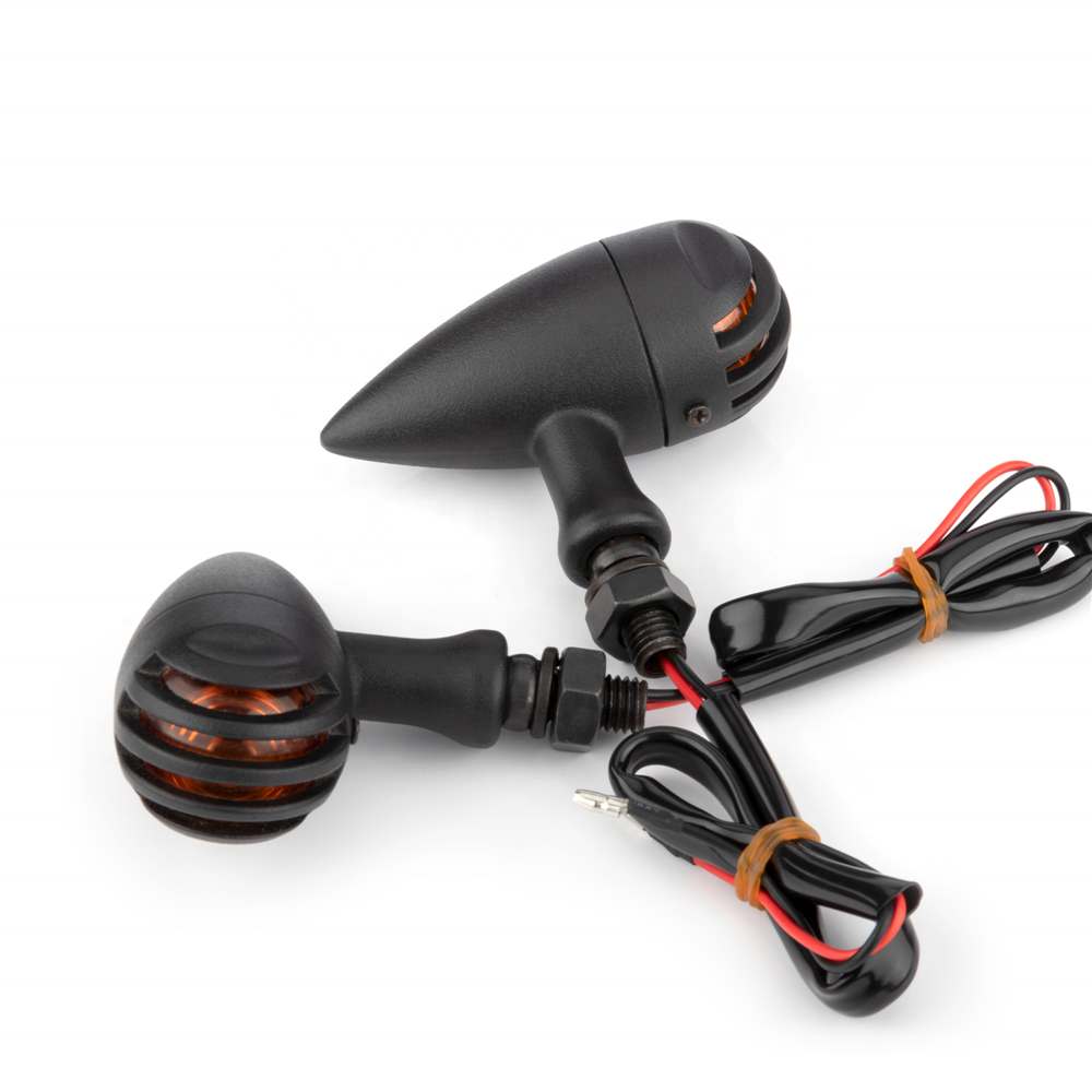 Работающего на постоянном токе 12 В в пуля решетка Ретро металлический мотоцикл указатель поворота светодиодный индикатор мигалка для Кафе Рейсер