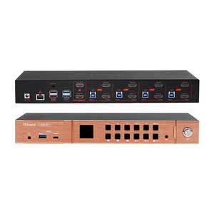 מתג <span class=keywords><strong>KVM</strong></span> של TESmart 4x2 HDMI לארבעה מחשבים, תמיכה במסך כפול, 4K 60Hz, USB 3.0, עבור בוני מערכות מחשבים ומהנדסי בדיקת חומרה - Product Image 1