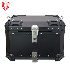 Vente directe d'usine 55L noir coffre de moto boîte de queue en aluminium boîtier supérieur de vélo électrique - Product Image 1