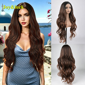 <span class=keywords><strong>Perruque</strong></span> Lace Front 5x5 en gros, longue, ondulée, ombrée miel, avec ligne de cheveux pré-épilée, pour femmes, usage quotidien, fêtes, rendez-vous, cosplay - Product Image 1
