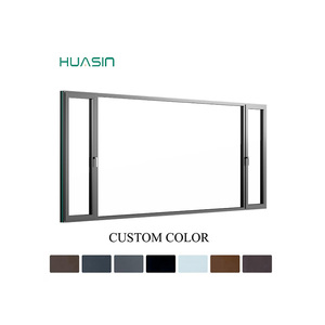 华信批发多伦多仓库2025定制美国项目案例玻璃别墅平开窗铝窗铝门超市 - Product Image 2