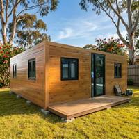Maison conteneur extensible de 30 pieds, extérieur jaune, maison modulaire préfabriquée traditionnelle pour habitation et projets, marque mondiale