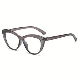 Gafas de Computadora con Marco Grande Transparente, Estilo Ojo de Gato, Anti Luz Azul, para Mujer, Última Moda - Product Image 4