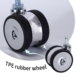 Ruedas para Sillas, Juego de 5 Ruedas Giratorias de Goma de 2.5 Pulgadas para Sillas de Oficina, Ruedas Giratorias de 2 Pulgadas con Protectores de Ruedas - Product Image 1