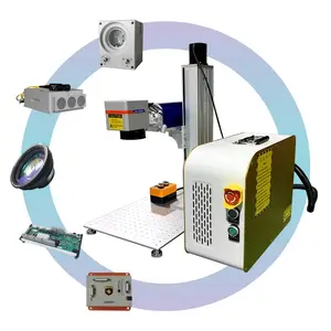 Otomatik odaklama Fiber lazer işaretleme makinesi Metal işareti lazer kesme makinesi 20 Watt 100w küçük otomatik lazer oyma makinesi