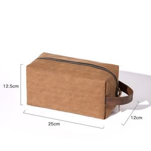 Bolsa de Aseo Portátil de Cuero PU para Hombre, Diseño Moderno, Gran Capacidad, Impermeable, Bolsa de Cosméticos de Viaje con Cierre - Product Image 2