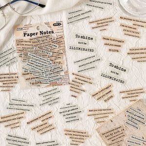 40 feuilles/paquet Pack d'autocollants Série Murmures <span class=keywords><strong>entre</strong></span> les mots Thème Alphabet anglais Autocollants décoratifs DIY pour journaux manuscrits - Product Image 3