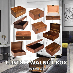 Customized Engraved Polished Acacia Walnut Wood Modern Storage <b>Box</b> with Magnetic Lid for Home Decor Jewelry & <b>Keepsakes</b> - Product Image 2