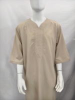 2026 Thobe traditionnel brodé pour hommes arabes, Boubou, Jalabiyas, Gandoura, Thobe pour hommes musulmans, Thobes marocaines, Vêtements islamiques, Thobe