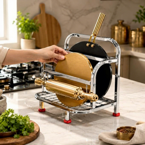 Soporte Metálico para Tapas de Ollas, Organizador de Cocina Moderno de un Solo Nivel - Product Image 5