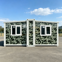 Maison capsule mobile, extensible et respirante, 2 chambres, 1 salle de bain, résistante au vent, au froid et au feu, salon, hôtel, villa