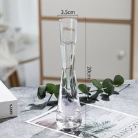 Vase en verre transparent de luxe, petit vase pour plantes hydroponiques, terrarium, décoration de table, décoration de la maison, décoration de mariage