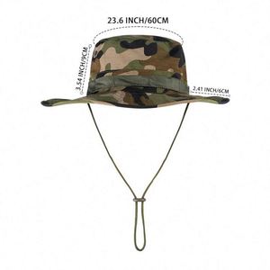 Camouflage Tactical Boonie <b>Hat</b> Caps Camo <b>Men</b> Outdoor Sports <b>Sun</b> Bucket <b>Hats</b> - Product Image 3