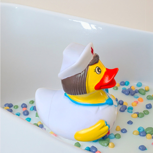 Y tá mô hình ít màu vàng Vịt đồ chơi nổi tắm đồ chơi Pinch hét lên làm bằng nhựa bền và PVC cho bé tắm thời gian - Product Image 5
